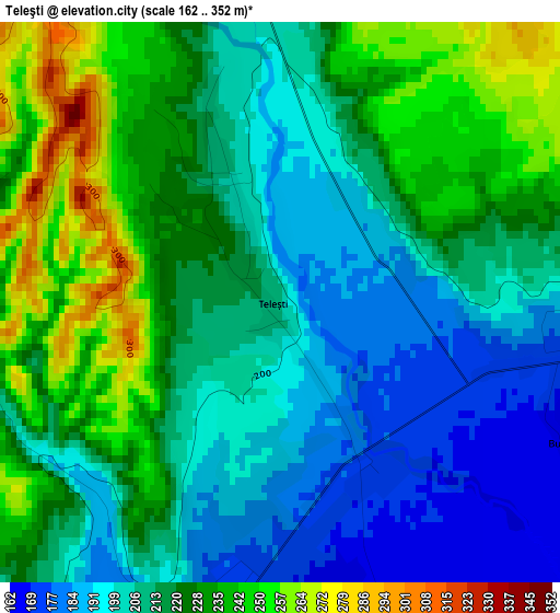 Teleşti elevation map