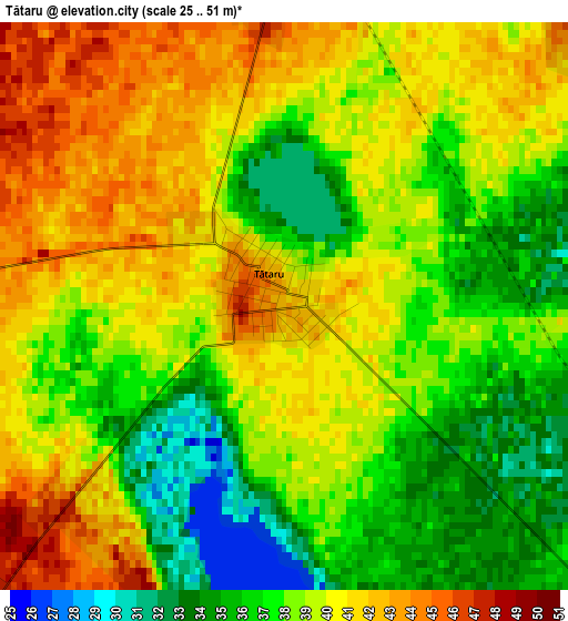 Tătaru elevation map