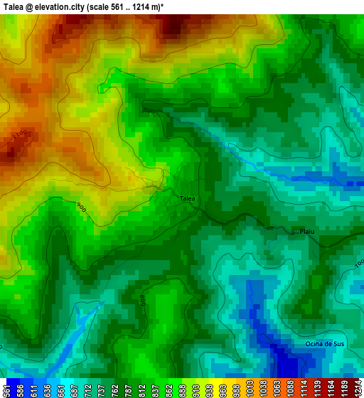 Talea elevation map