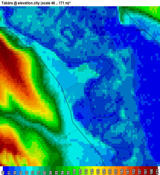 Tabăra elevation map