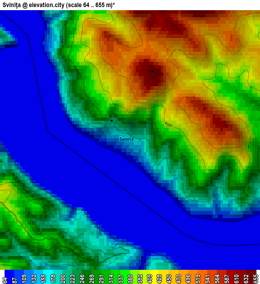 Sviniţa elevation map