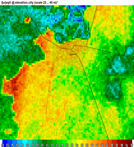 Şuţeşti elevation map