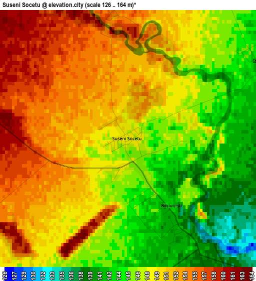 Suseni Socetu elevation map