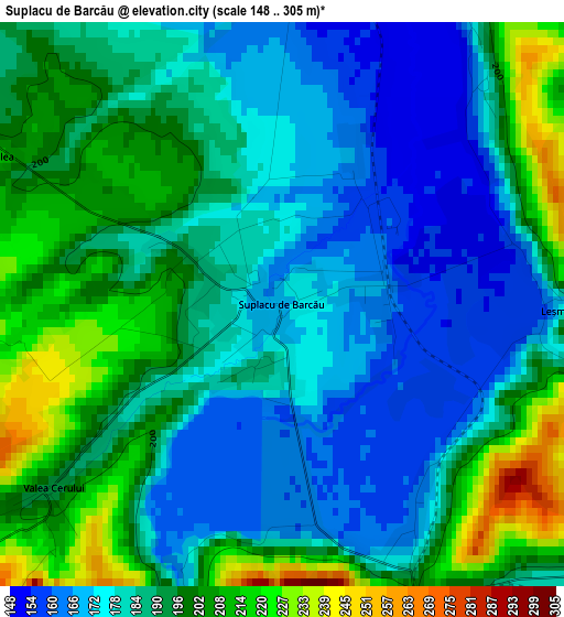 Suplacu de Barcău elevation map