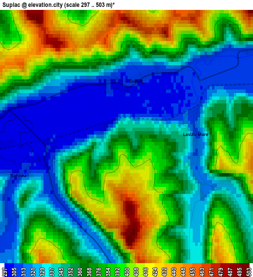 Suplac elevation map