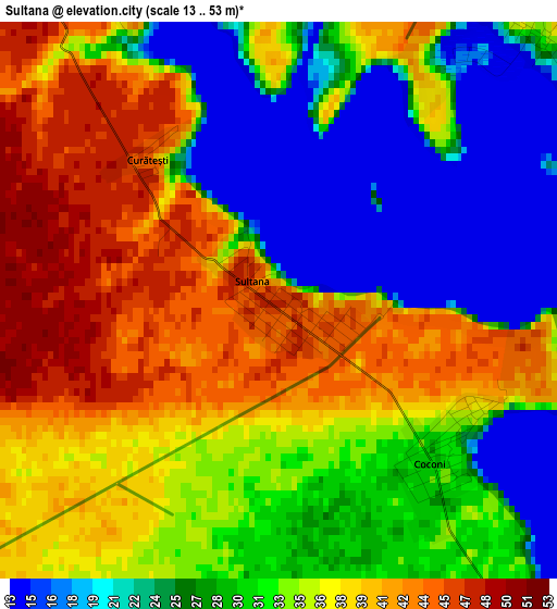 Sultana elevation map