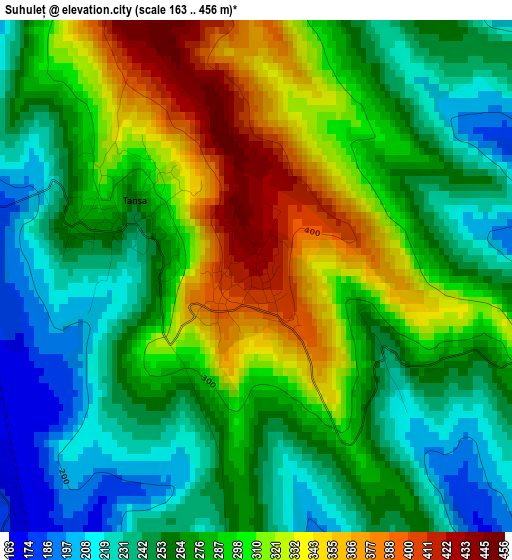 Suhuleț elevation map