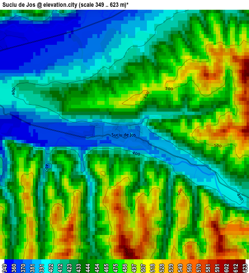 Suciu de Jos elevation map