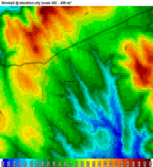 Stroiești elevation map