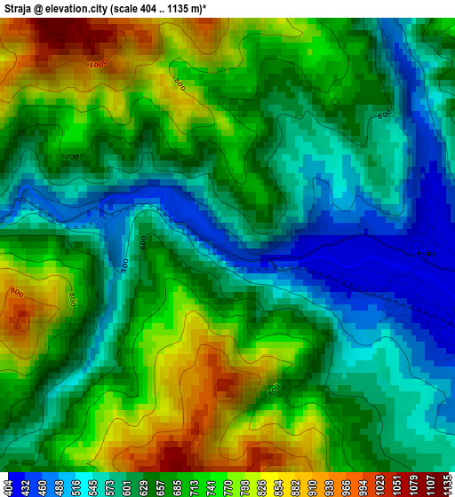 Straja elevation map