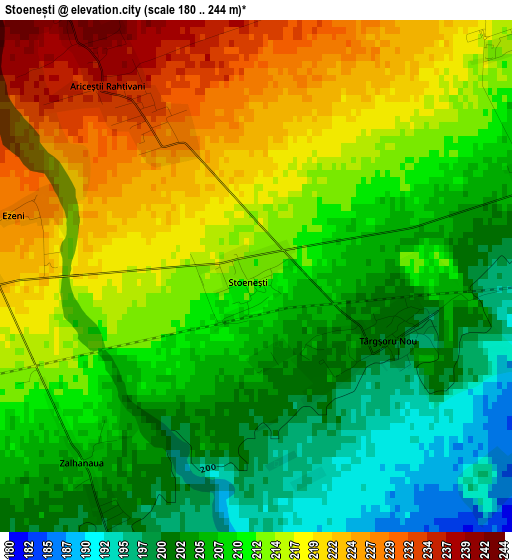 Stoenești elevation map