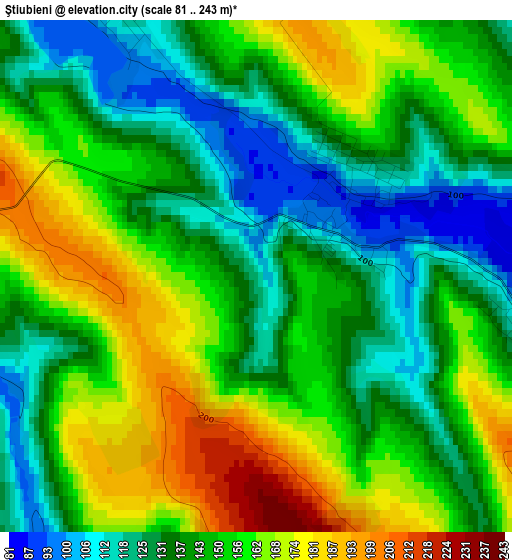 Ştiubieni elevation map