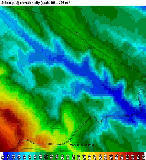 Stâncești elevation map