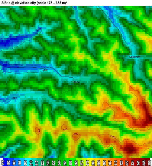 Stâna elevation map