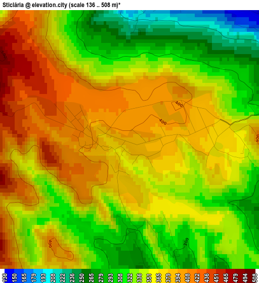 Sticlăria elevation map