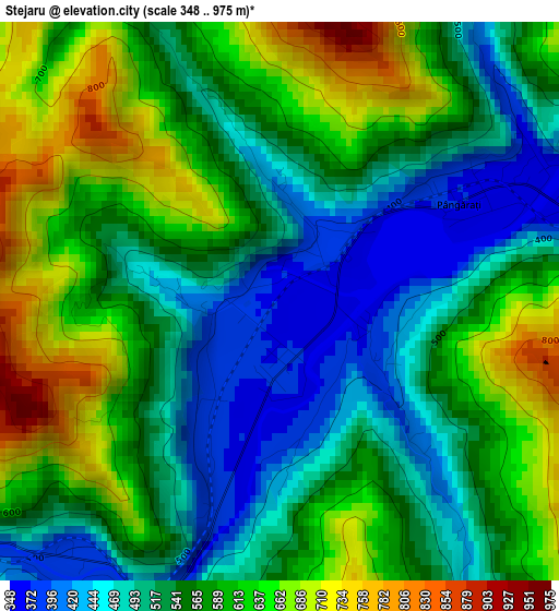 Stejaru elevation map