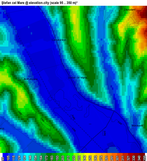 Ştefan cel Mare elevation map