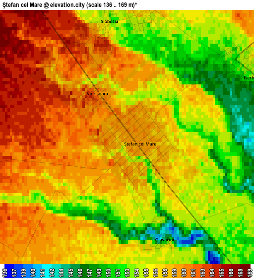 Ştefan cel Mare elevation map