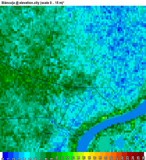 Stăncuţa elevation map