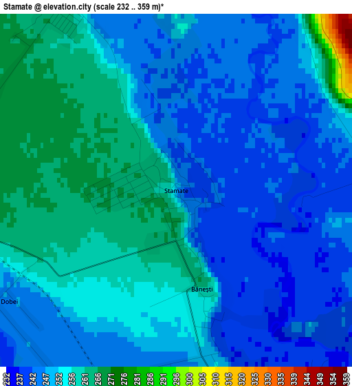 Stamate elevation map