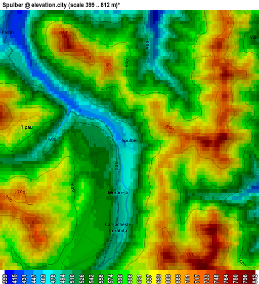 Spulber elevation map