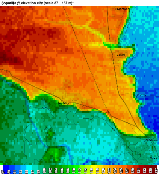 Şopârliţa elevation map