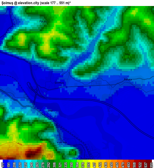 Şoimuş elevation map