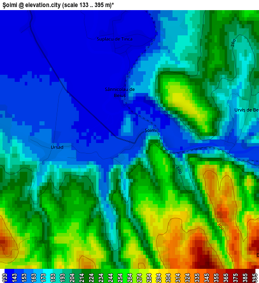 Şoimi elevation map