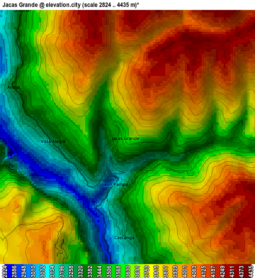 Jacas Grande elevation map