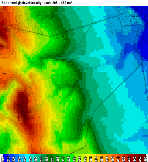 Sodomeni elevation map