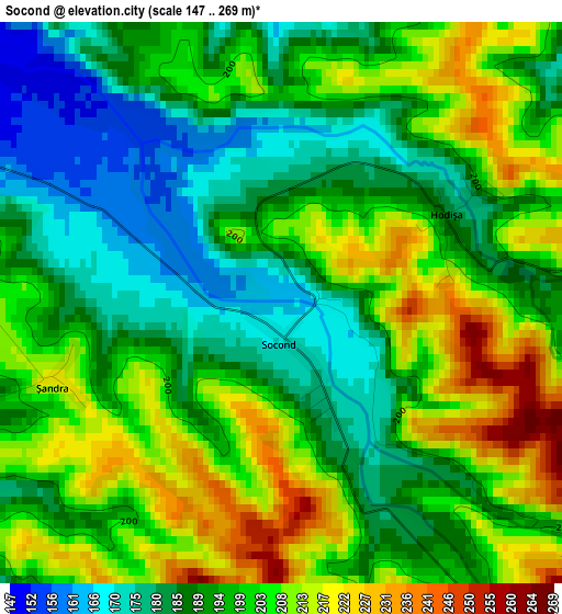 Socond elevation map