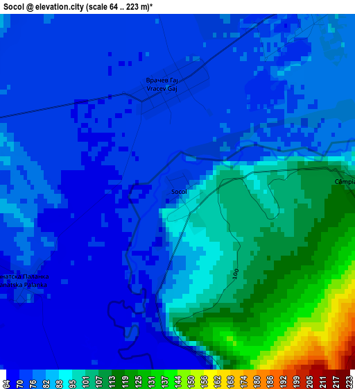 Socol elevation map