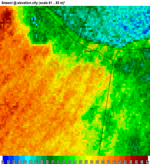 Smeeni elevation map