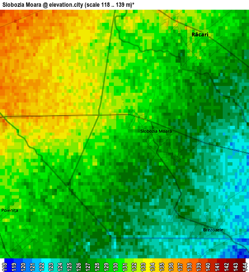 Slobozia Moara elevation map