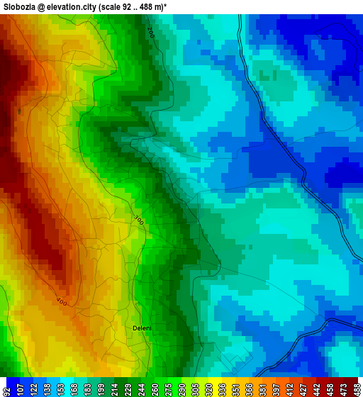 Slobozia elevation map