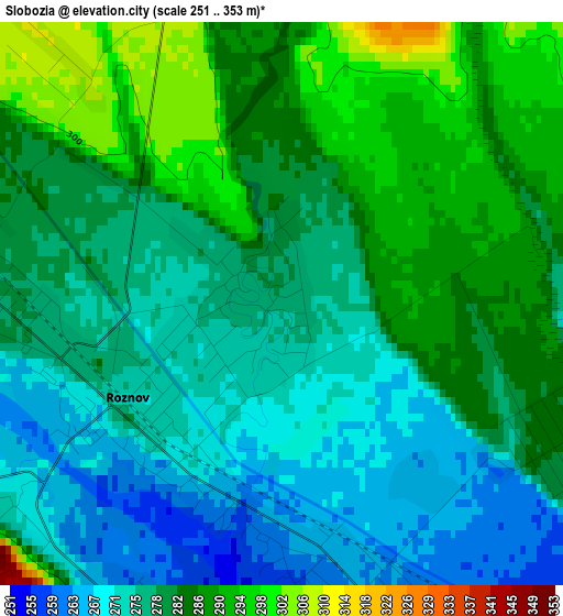 Slobozia elevation map