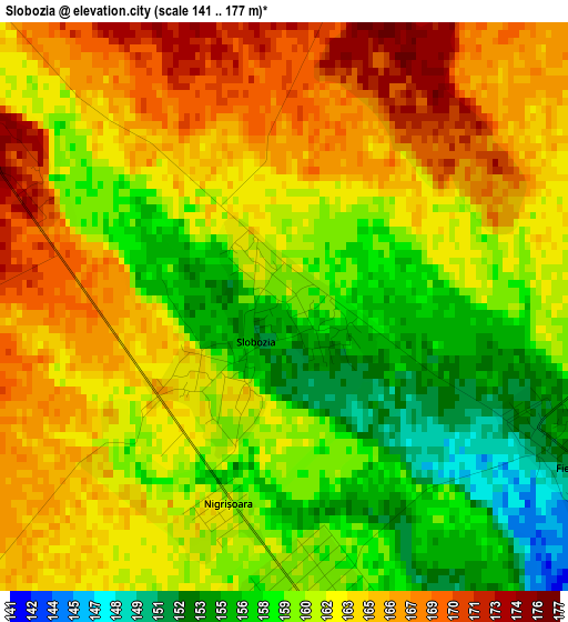 Slobozia elevation map