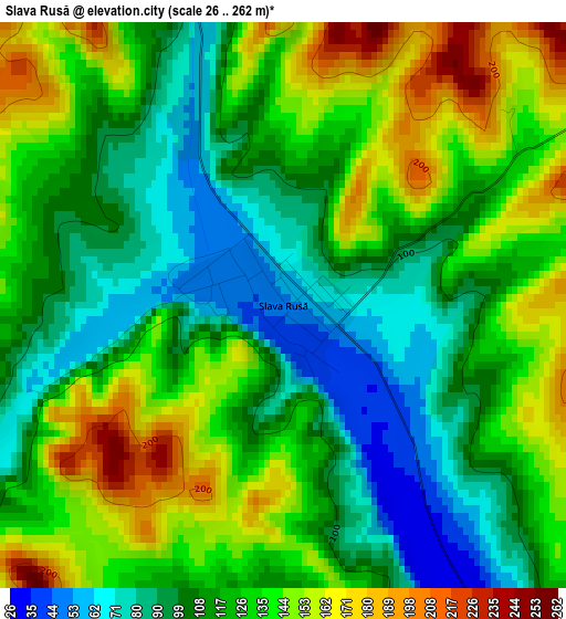 Slava Rusă elevation map