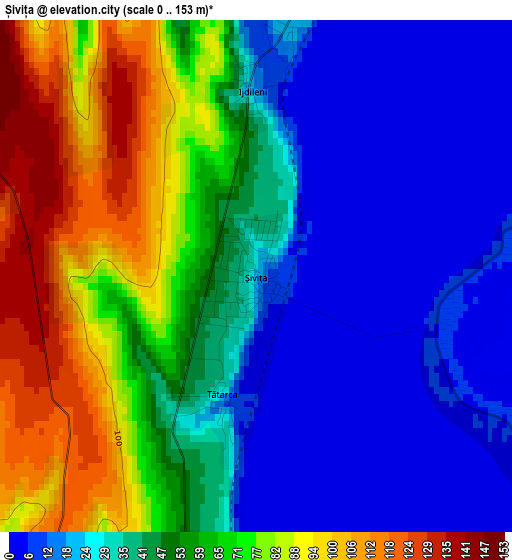 Șivița elevation map