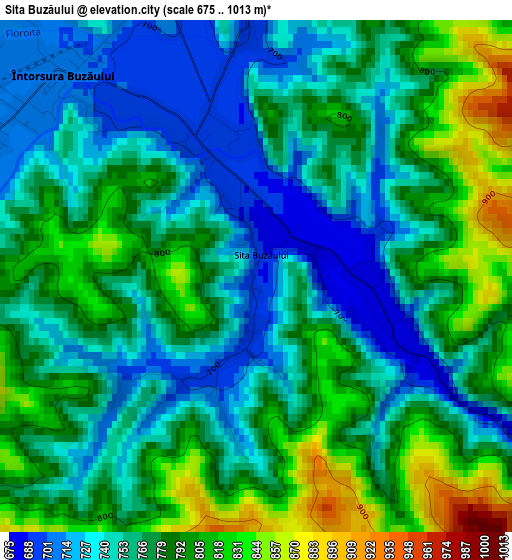 Sita Buzăului elevation map