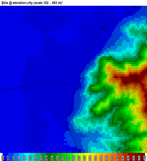 Şiria elevation map