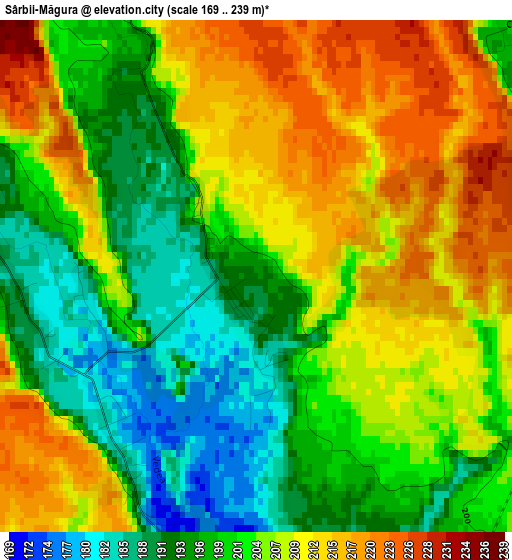 Sârbii-Măgura elevation map