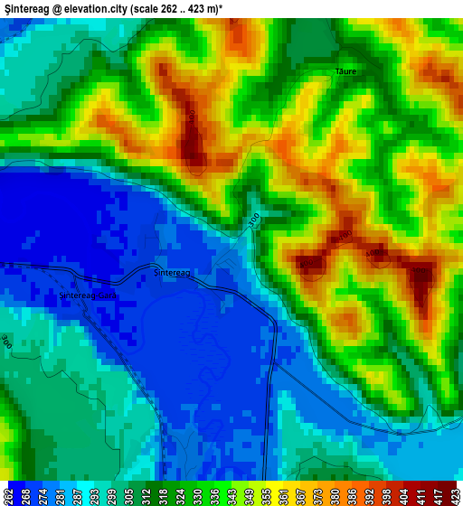 Şintereag elevation map