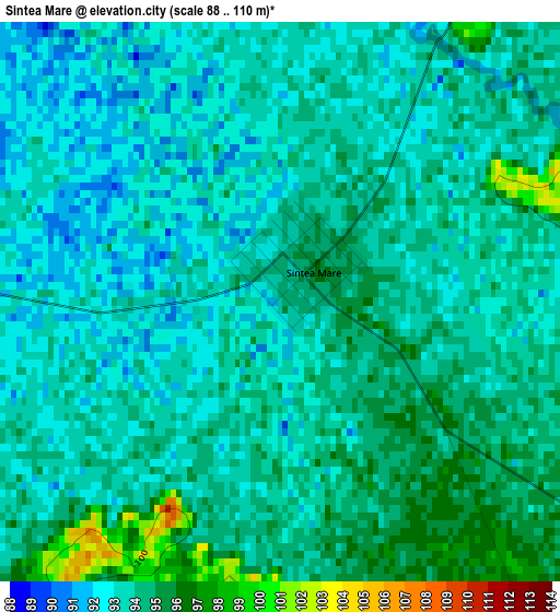 Sintea Mare elevation map