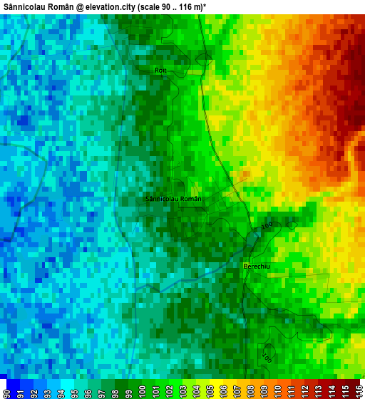 Sânnicolau Român elevation map