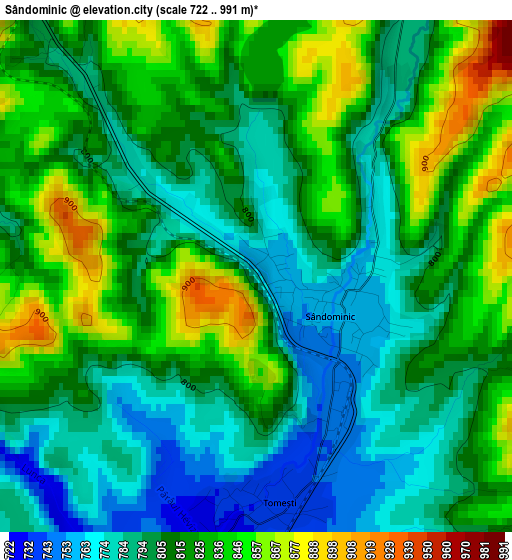 Sândominic elevation map