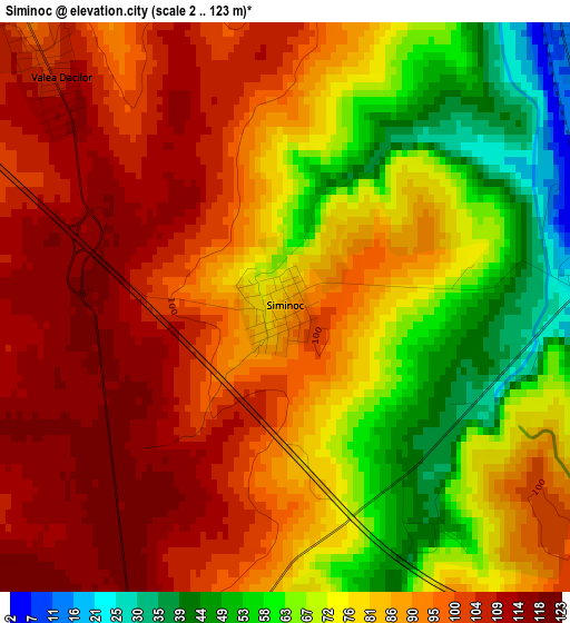 Siminoc elevation map