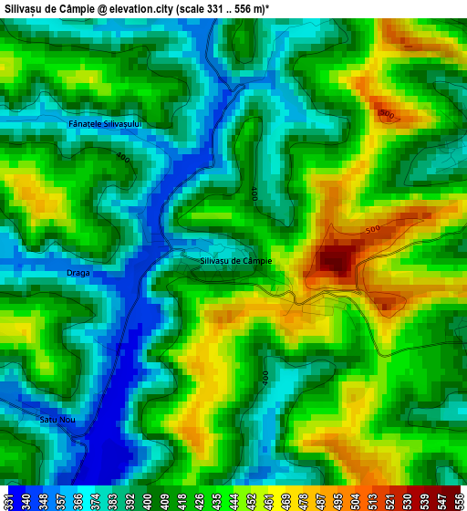 Silivașu de Câmpie elevation map