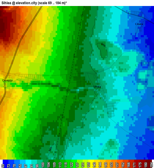 Sihlea elevation map