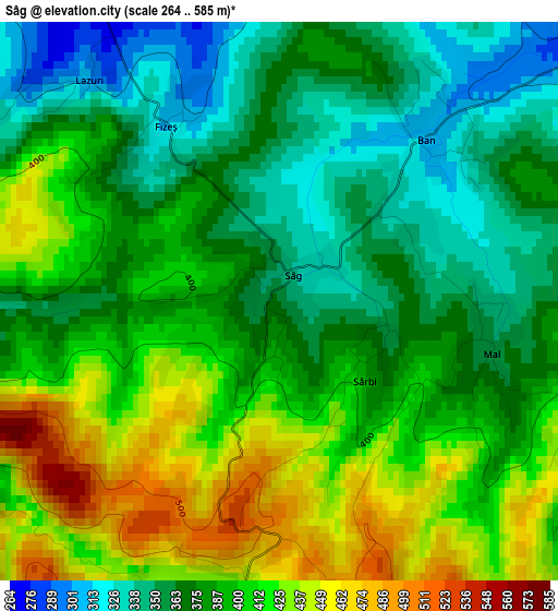 Sâg elevation map